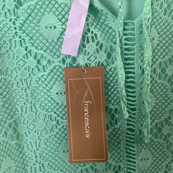 NWT Alya from Francesca"s Green Lace Dress Size L - Picture 6 of 12